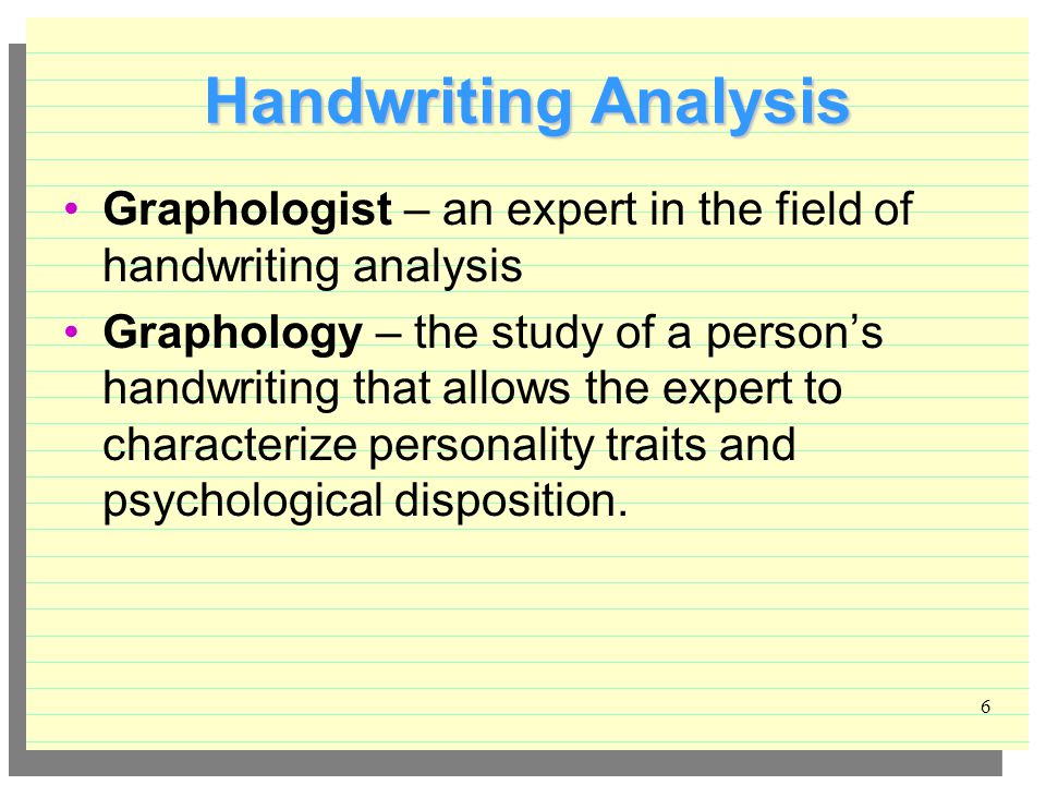 Graphology - Handwriting Analysis